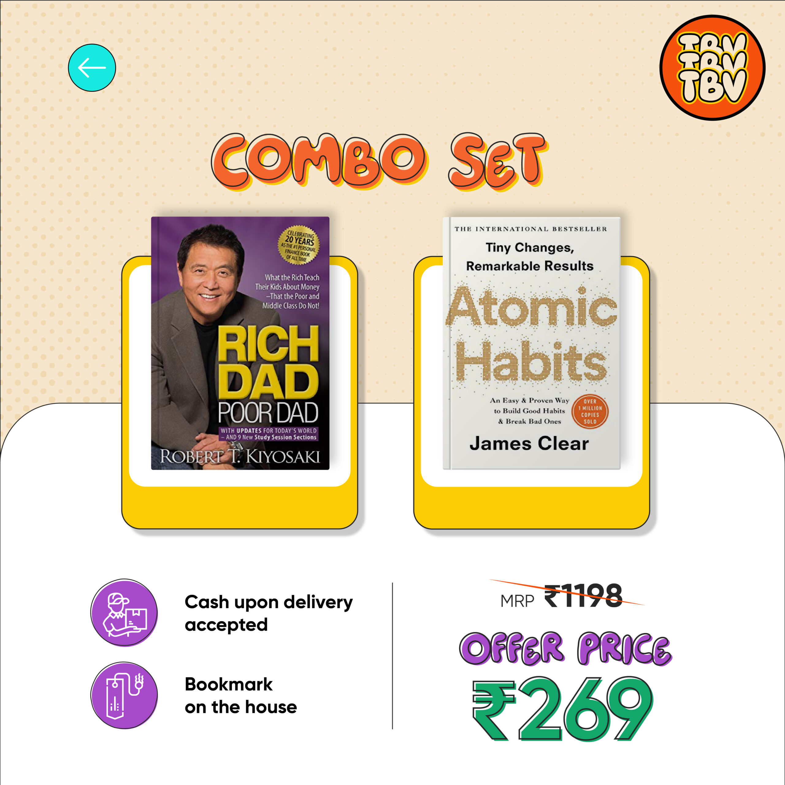 Atomic Habits Rich Dad Poor Dad Combo Set The Book Vibe